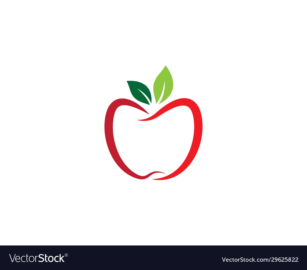 Apple logo template icon Royalty Free Vector Image