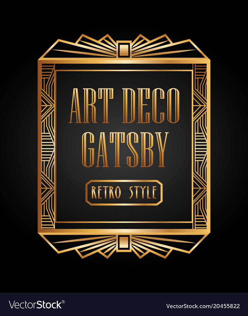 Art deco element gatsby design