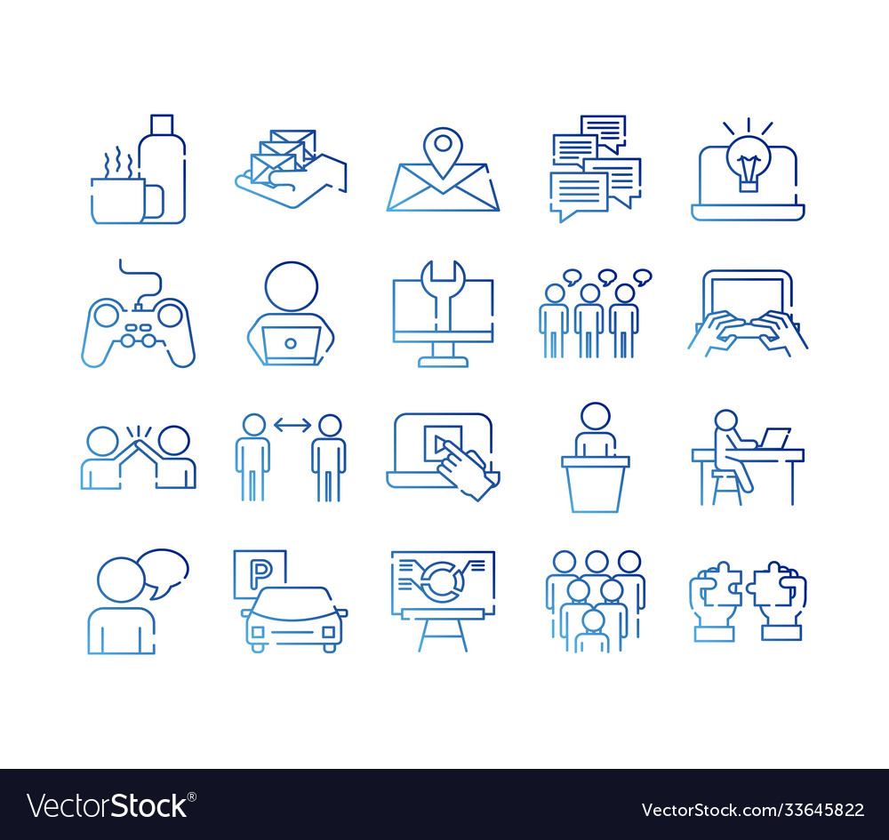 Bundle twenty coworking set collection gradient