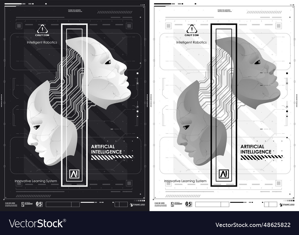 Cyberpunk futuristic poster tech abstract