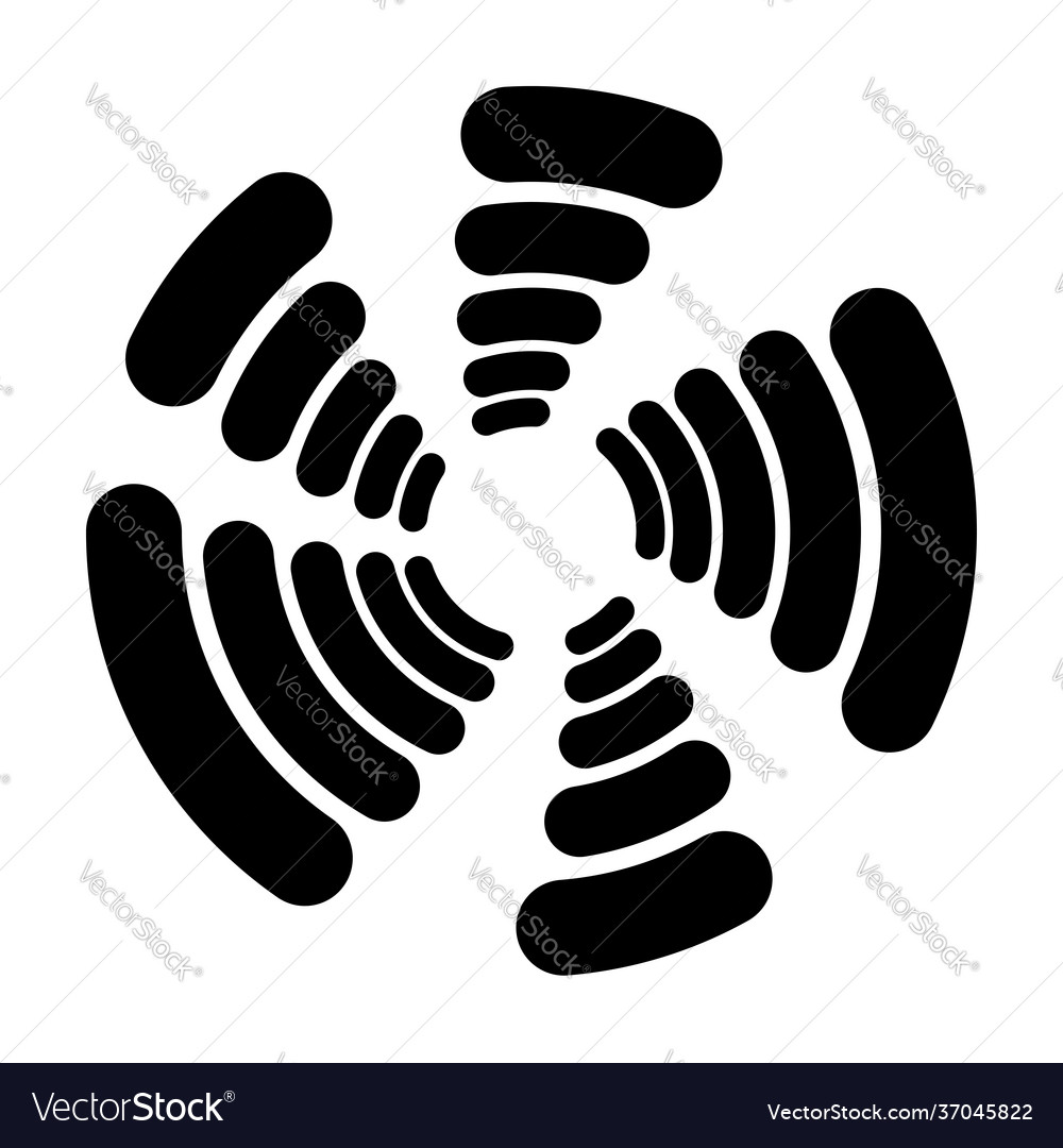 Dashed lines spiral swirls and twirls concentric