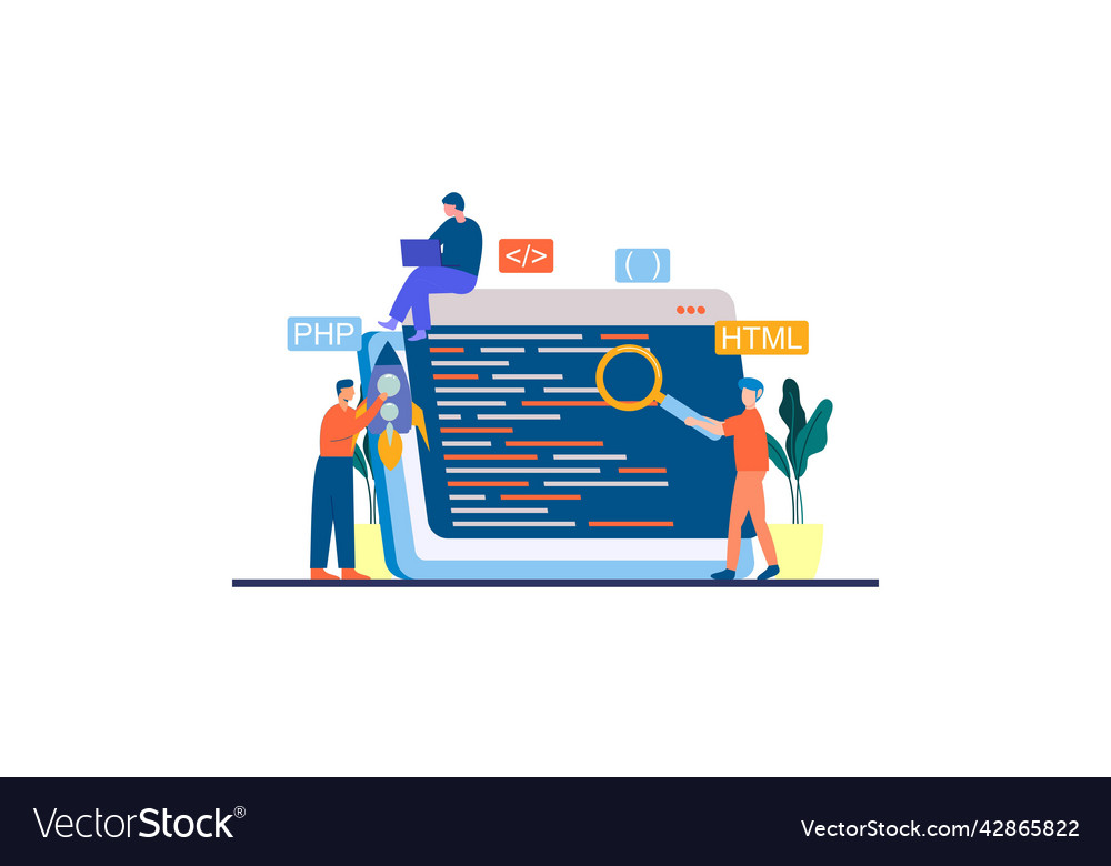 Entwicklung von Programmier- und Codierungstechnologien vector image Entwicklung von Programmier- und Codierungstechnologien