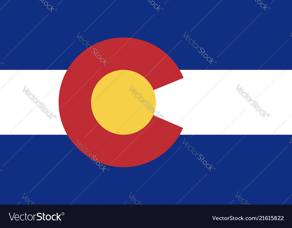 Flag of the usa state colorado Royalty Free Vector Image