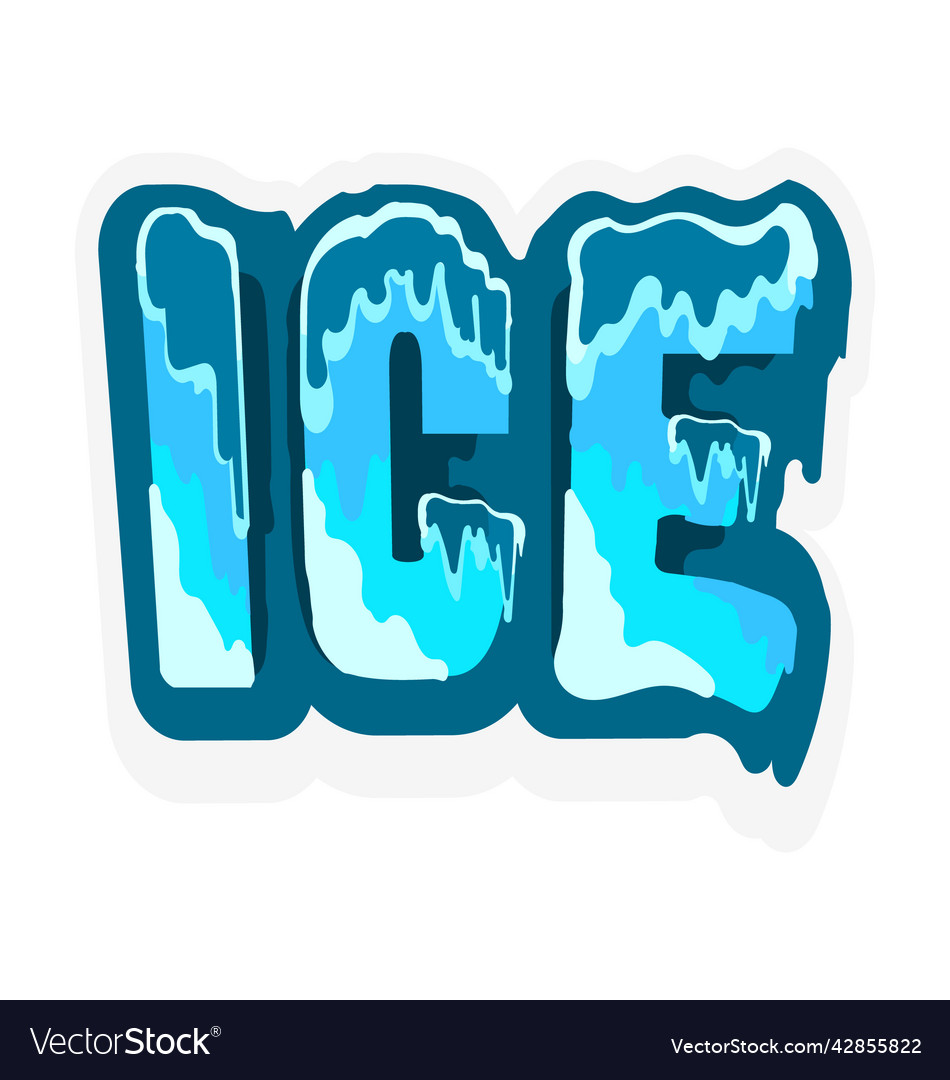 Ice heading - decorative typographic heading
