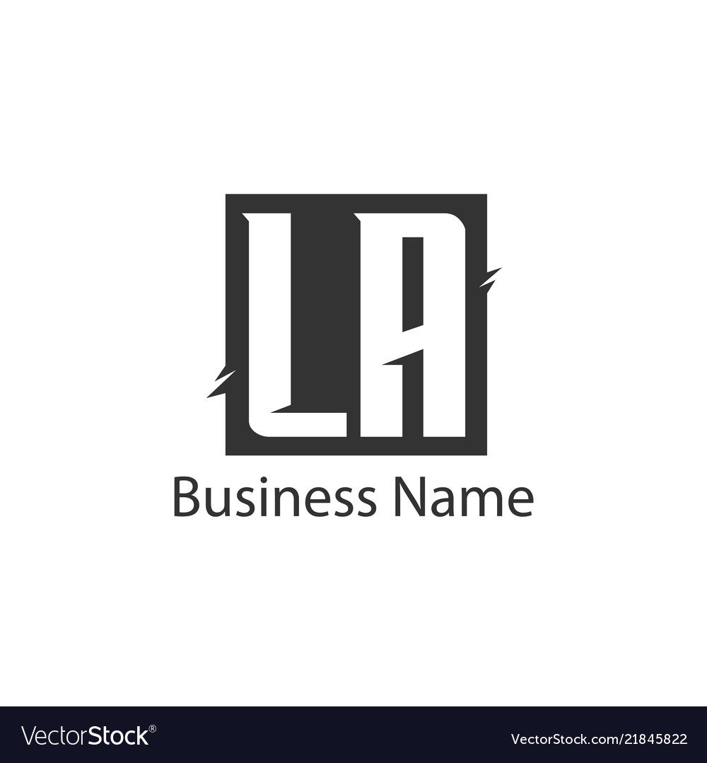 Initial Letter la Logo Vorlage Design