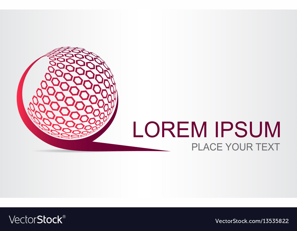 Logo stylized spherical surface Royalty Free Vector Image