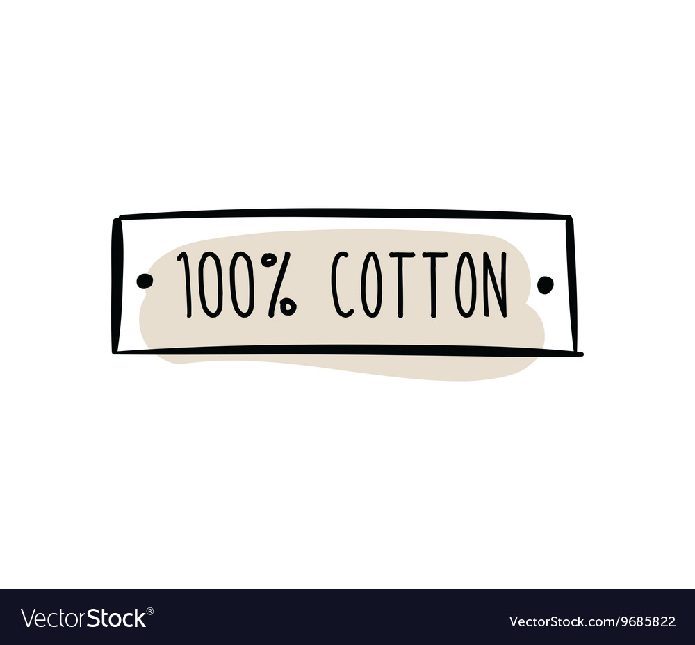 Natural organic cotton label