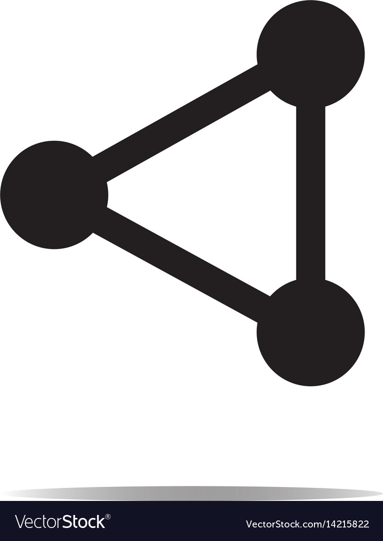 Network connection structure on white background