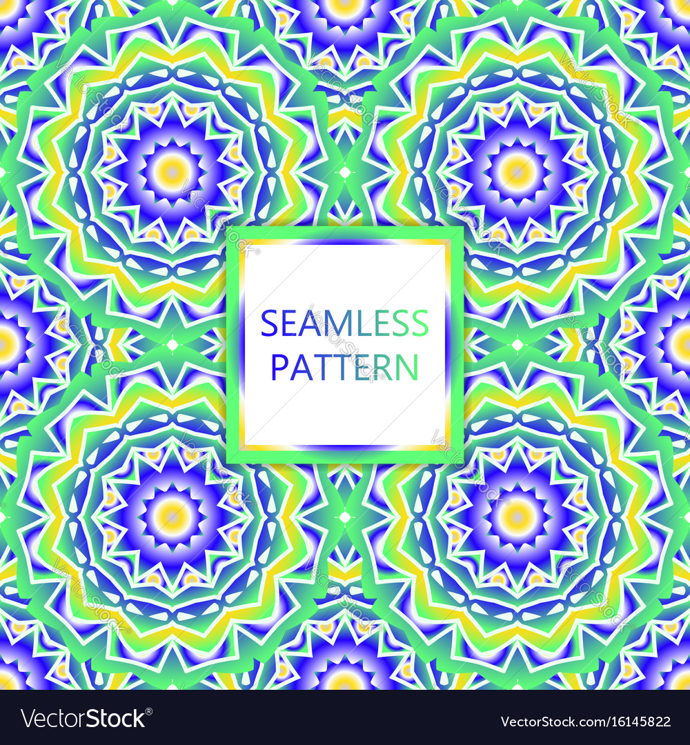 Seamless pattern design mandala round elements