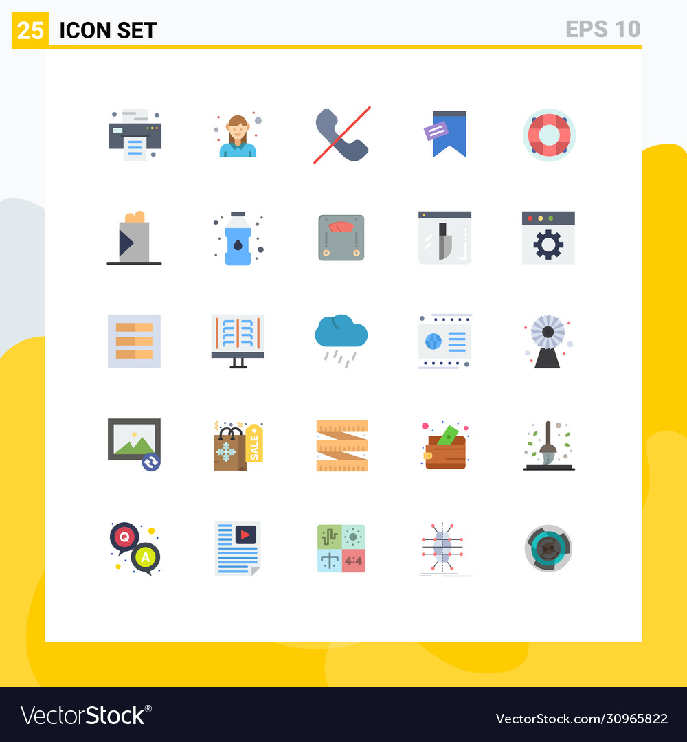 Set 25 modern ui icons symbols signs for life