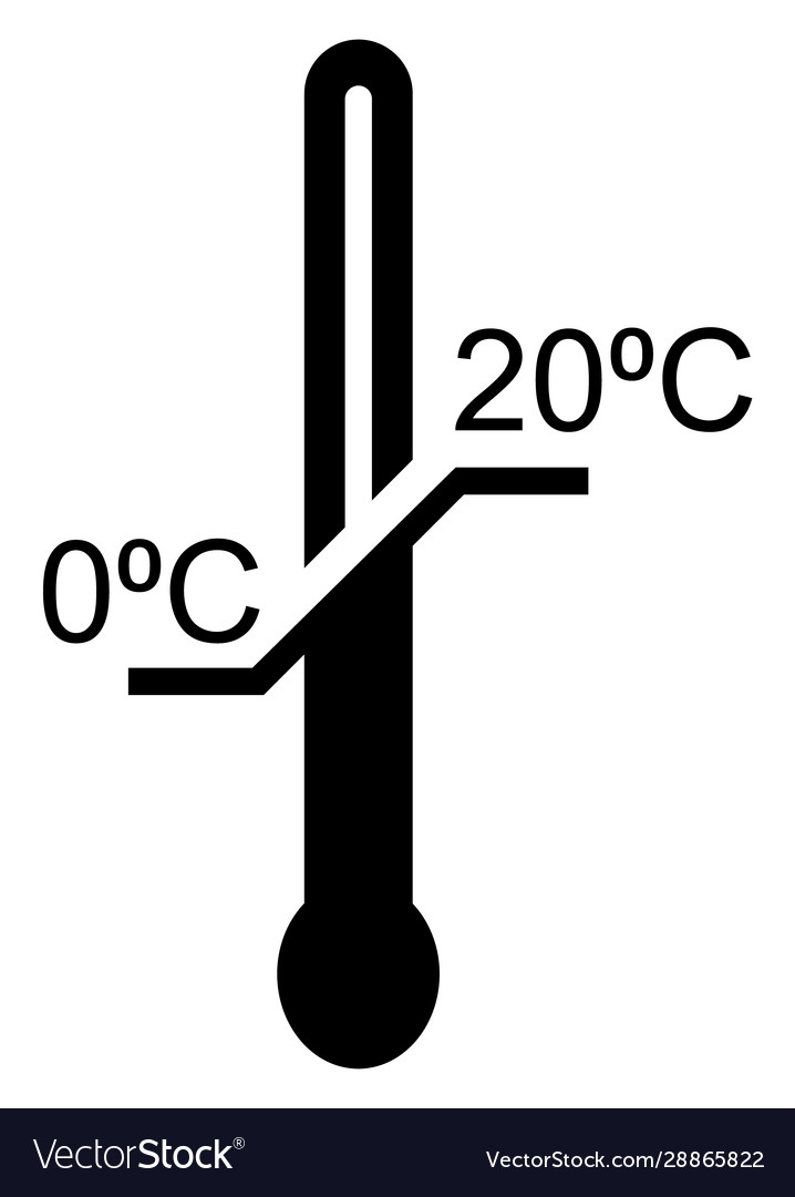 Sign thermometer shipping symbol isolated on white vector image Sign thermometer shipping symbol isolated on white