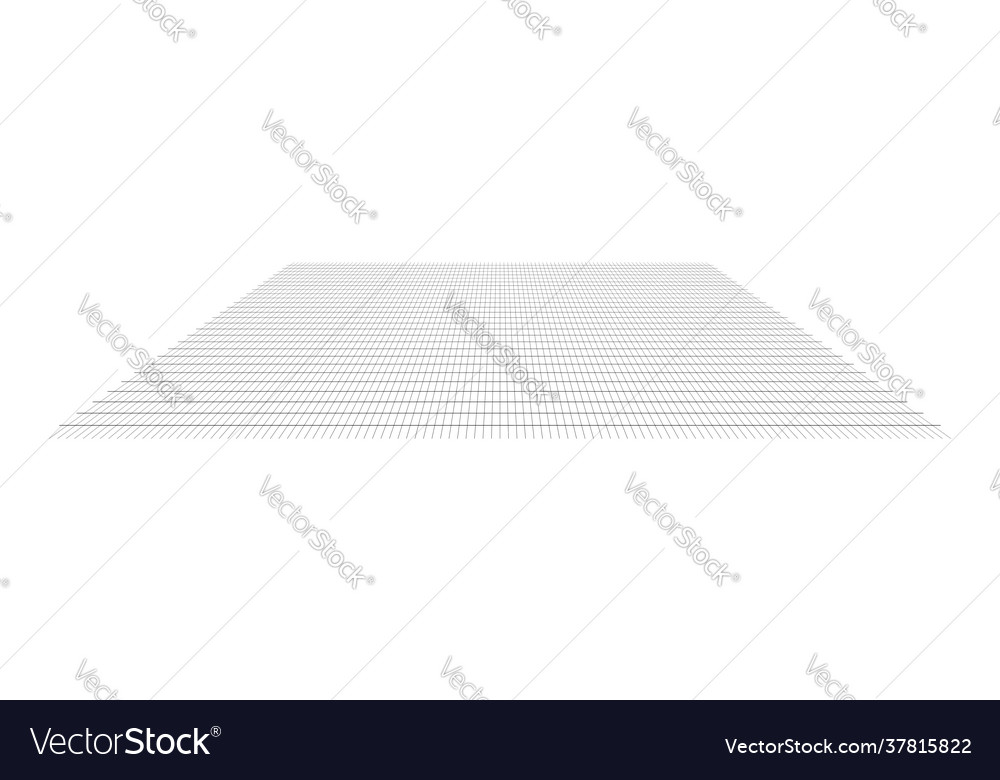 Tilted skew 3d grid mesh Vector Image Tilted skew 3d grid mesh