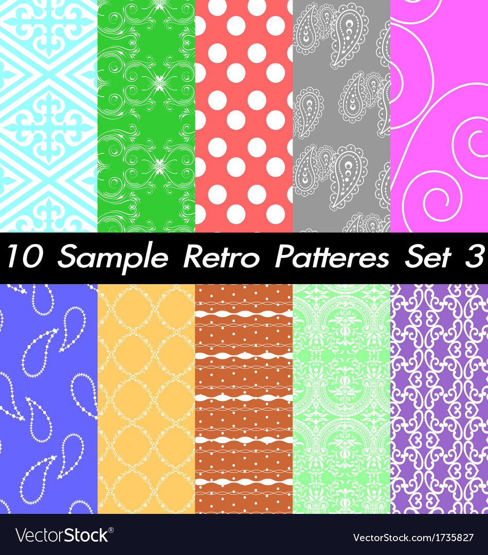 10 retro patterns textures set 3