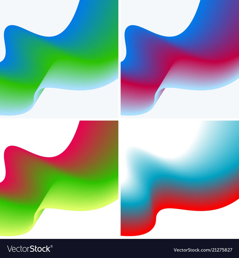 Abstract design of colourful flow elements vector image Abstract design of colourful flow elements