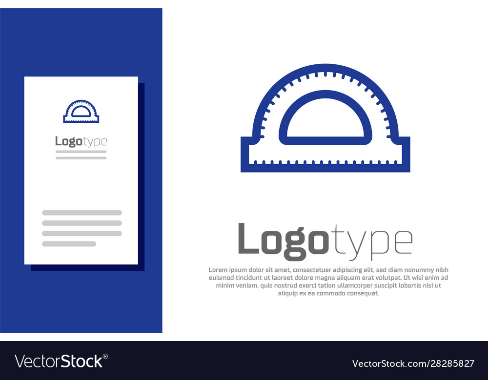 Blue protractor grid for measuring degrees icon Vector Image Blue protractor grid for measuring degrees icon