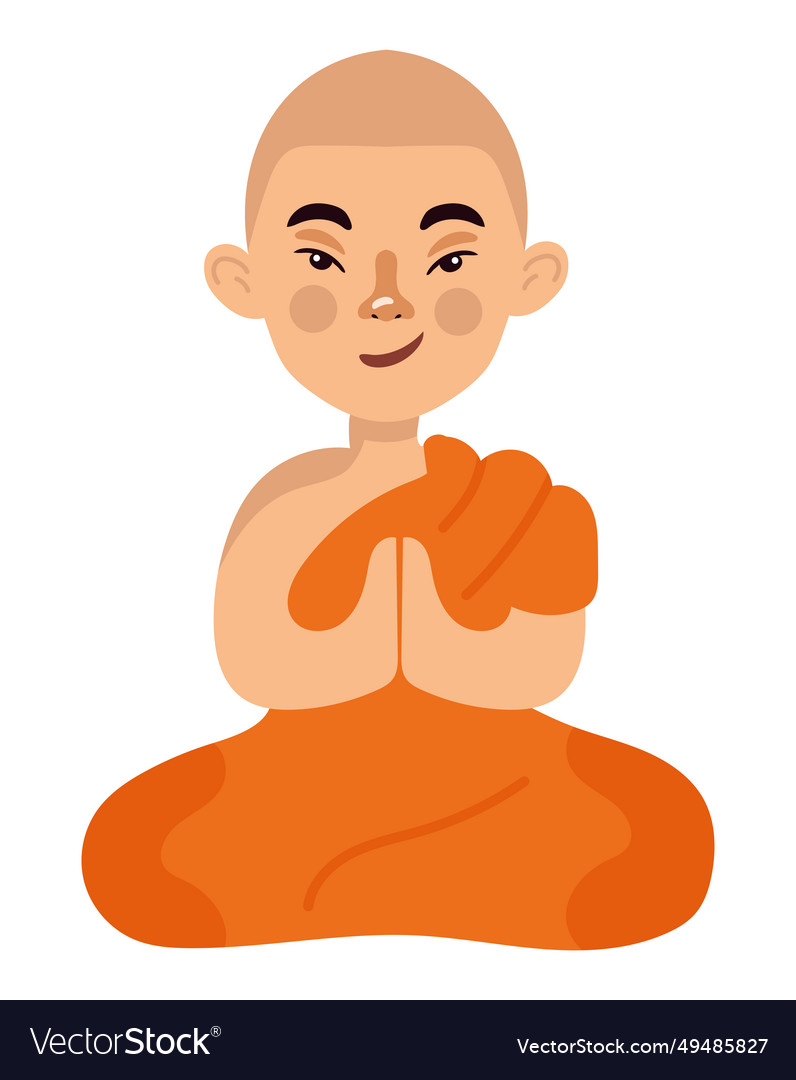 Buddhist monk Royalty Free Vector Image - VectorStock