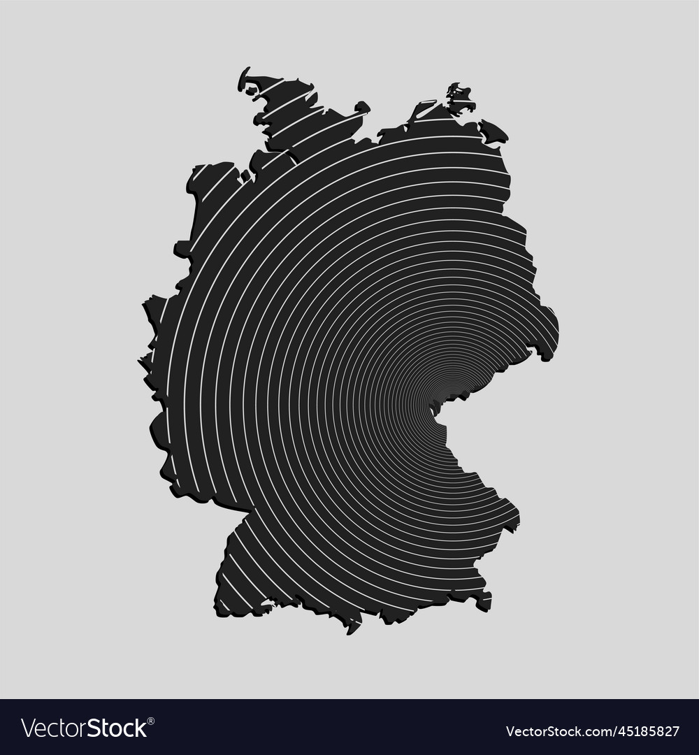 Germany map from lines - internet wave effect Vector Image Germany map from lines - internet wave effect