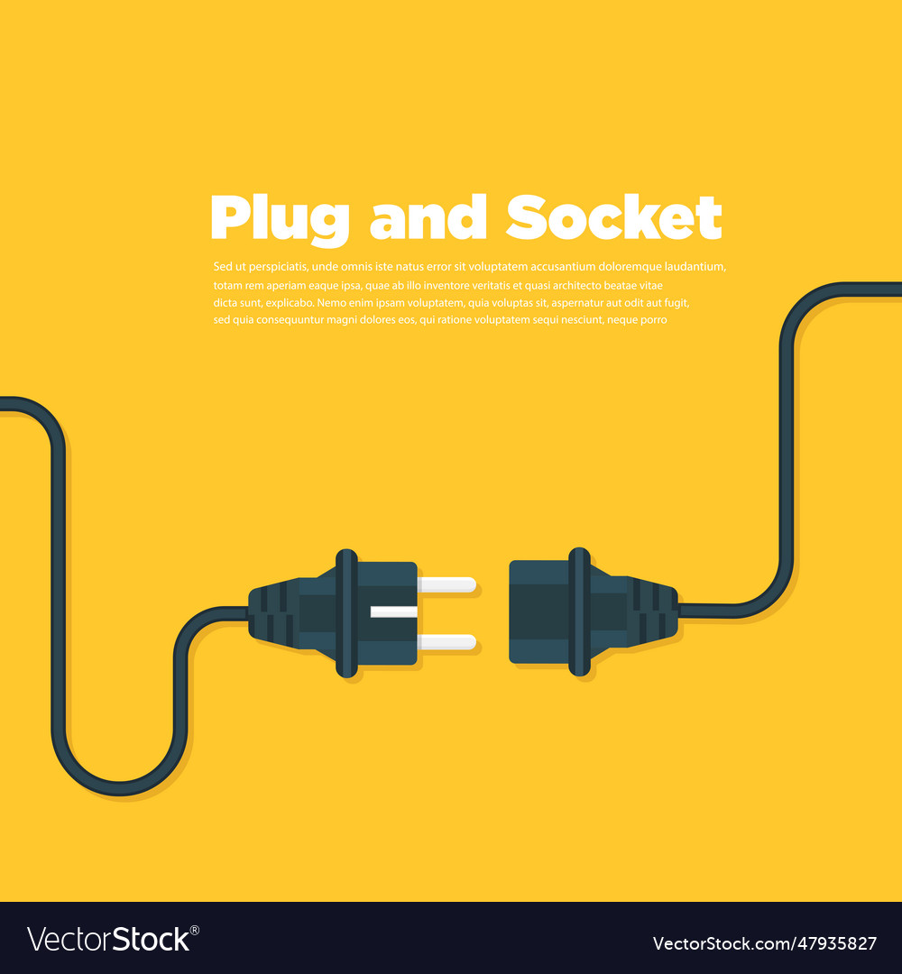 Get connected plug and socket flat icon