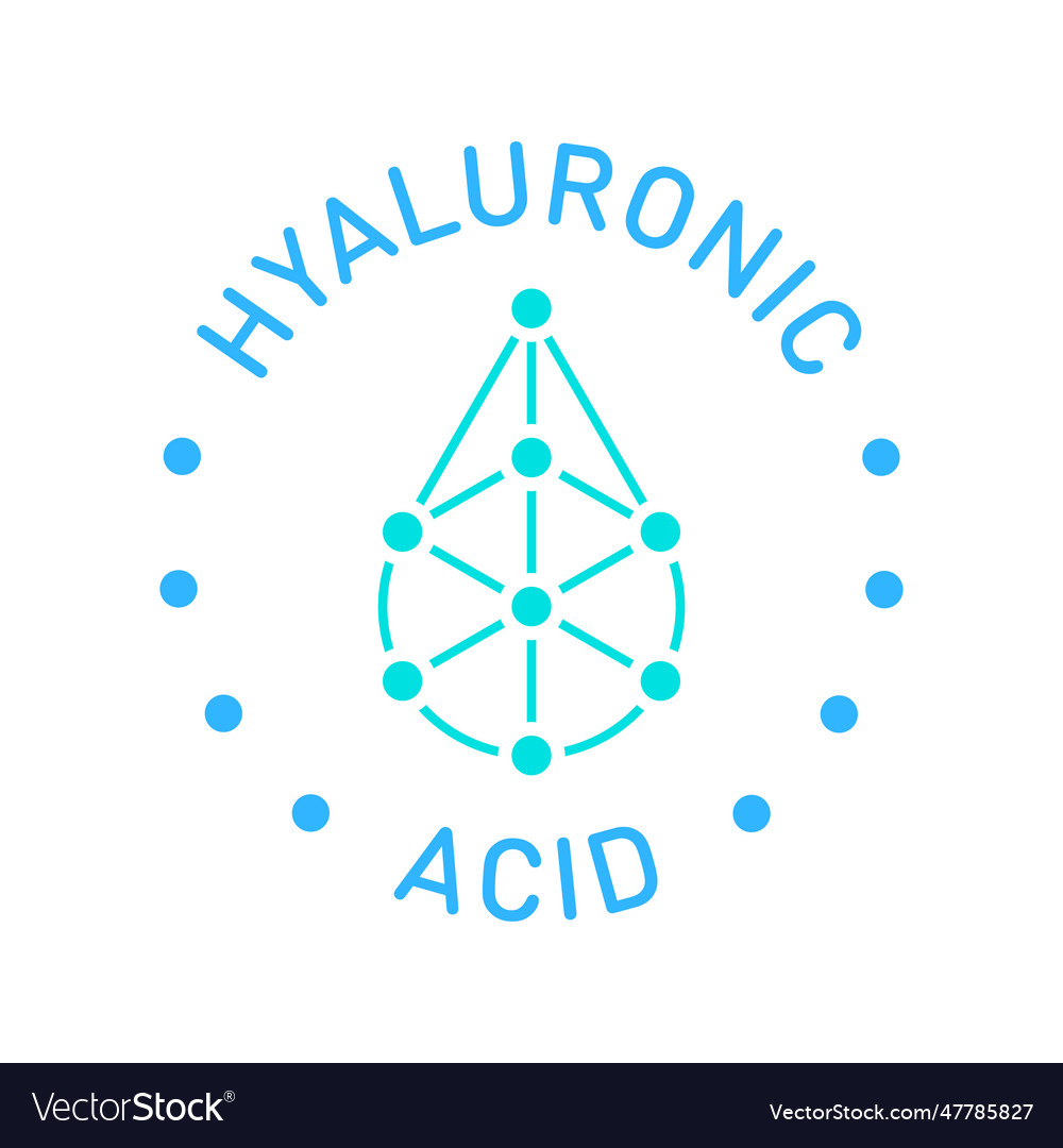 Hyaluronsäure Icon Logo Badge Konzept Design