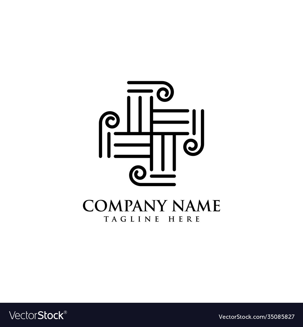 Justice law logo template design