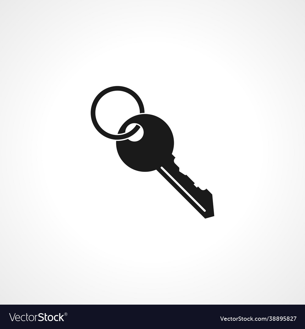 Key simple isolated web icon