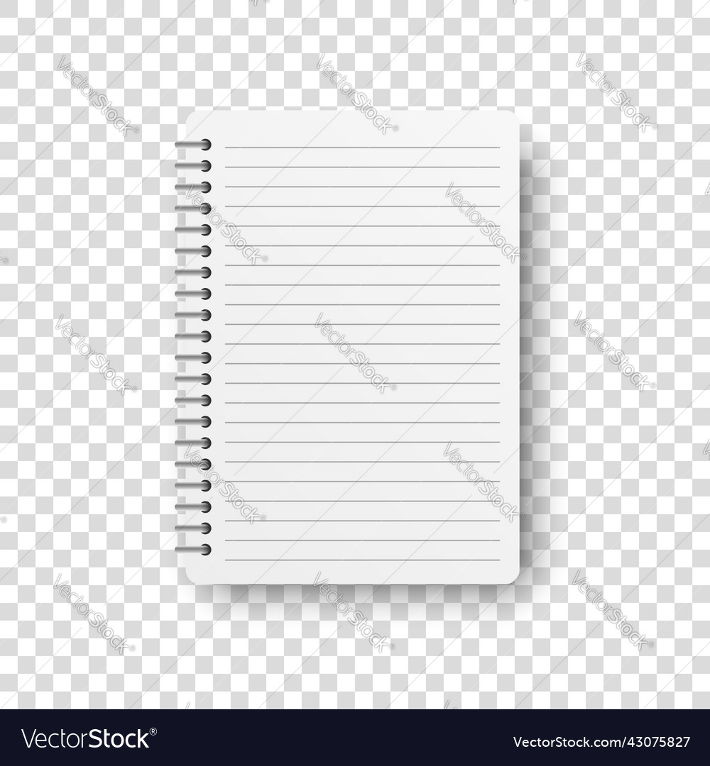 Notebook icon in flat style paper sheet vector image Notebook icon in flat style paper sheet