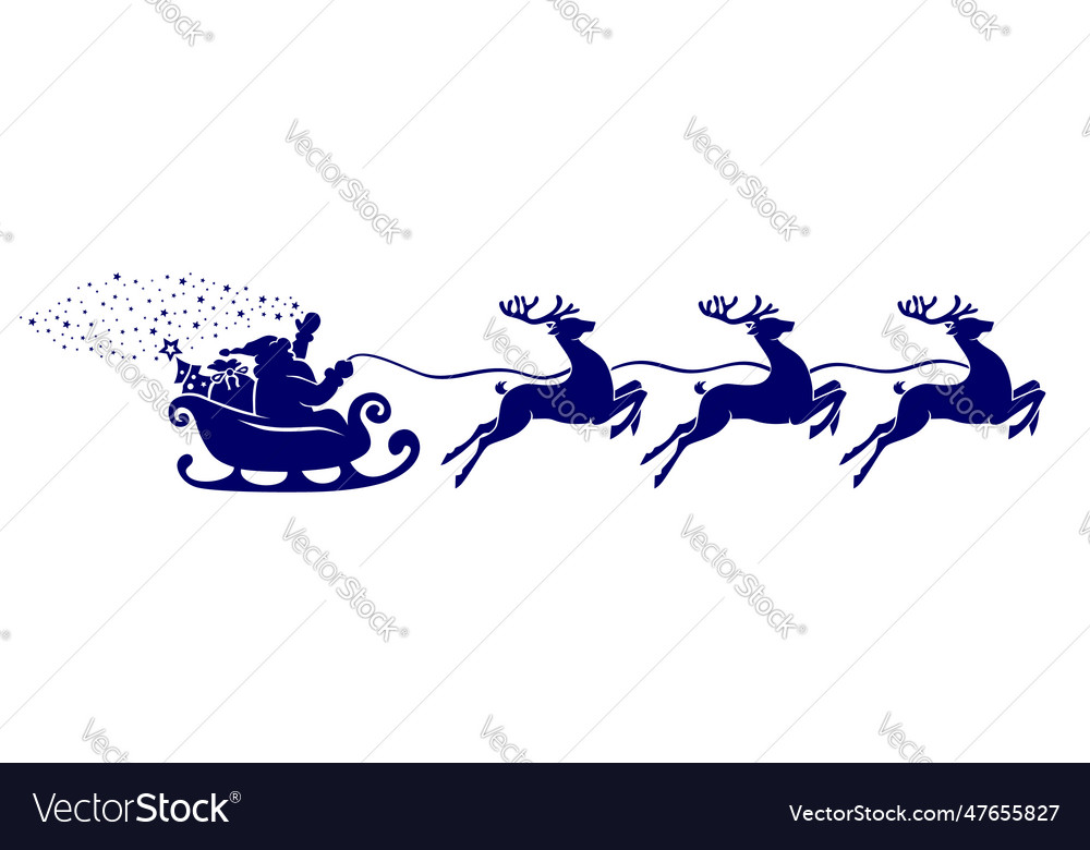 Santa Sleigh Silhouette