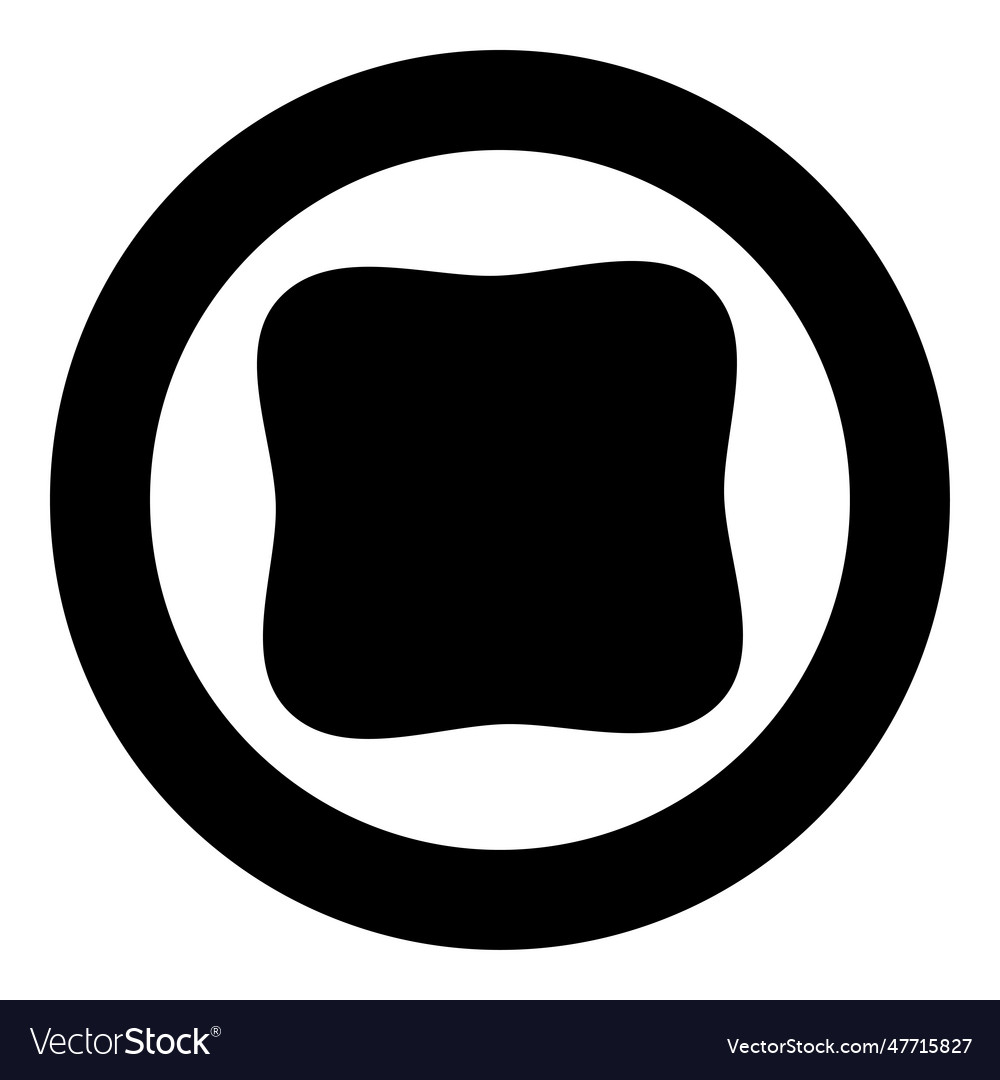 Square have rounded corners rectangle shape icon vector image Square have rounded corners rectangle shape icon
