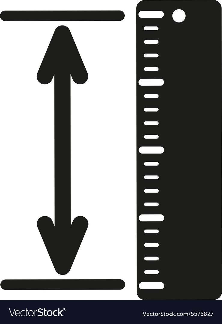 Download The measuring height and length icon Ruler Vector Image