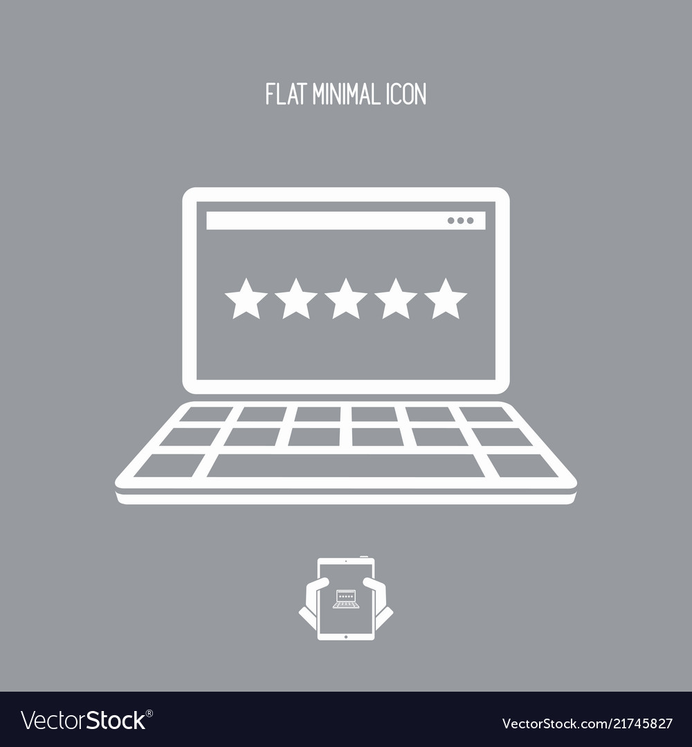 Top rating web - flat minimal icon vector image Top rating web - flat minimal icon
