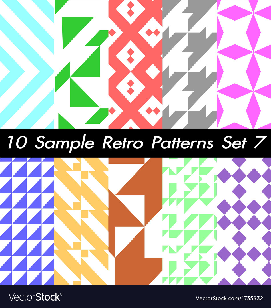 10 retro patterns textures set 7