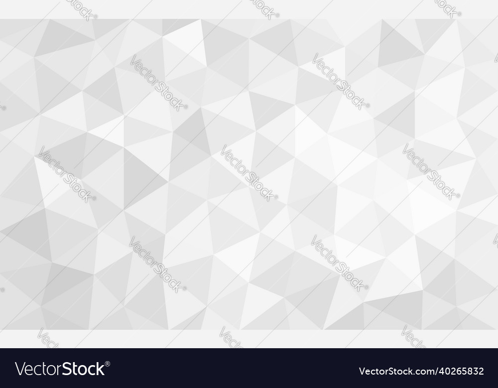 Abstract Lowpoly White And Gray Background Vector Image