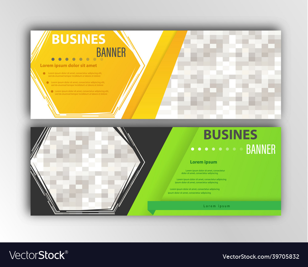Abstract template for the design of a web banner