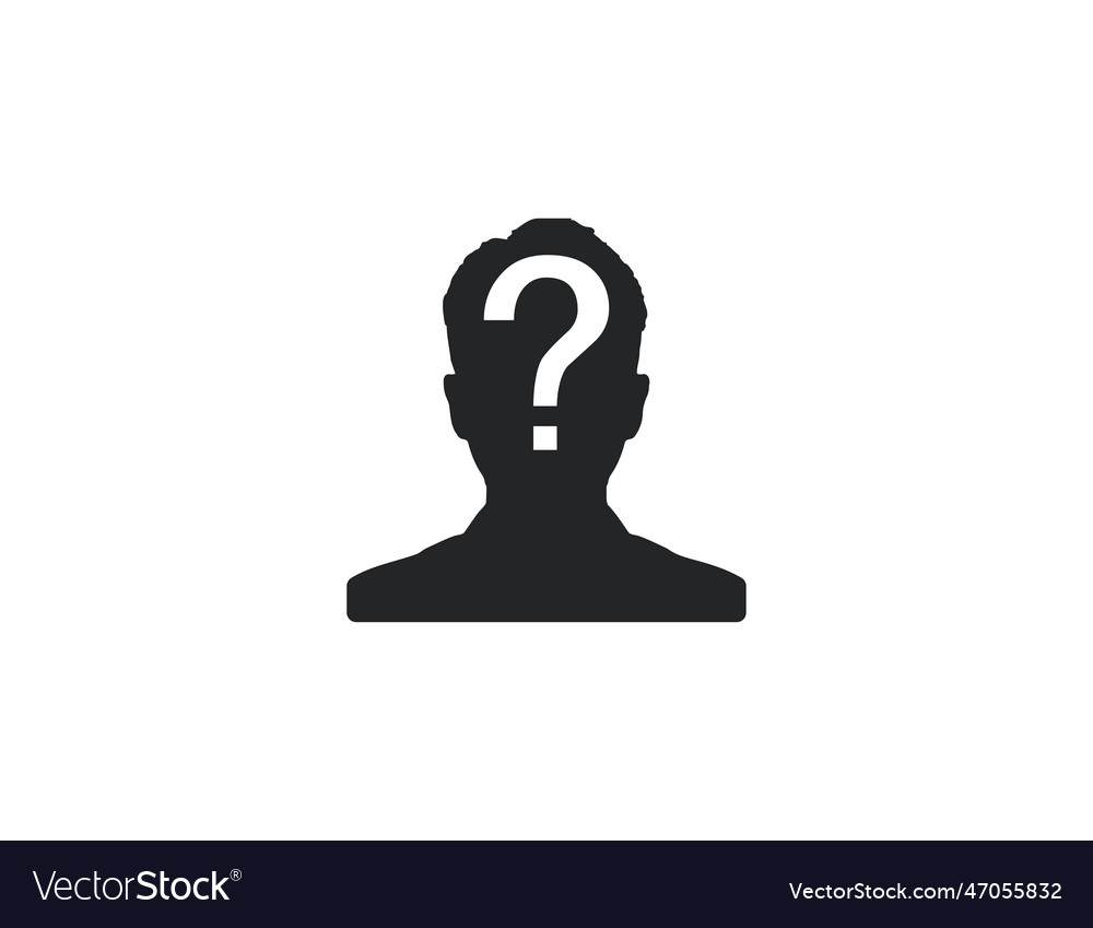 Anonymity unknown icon Royalty Free Vector Image