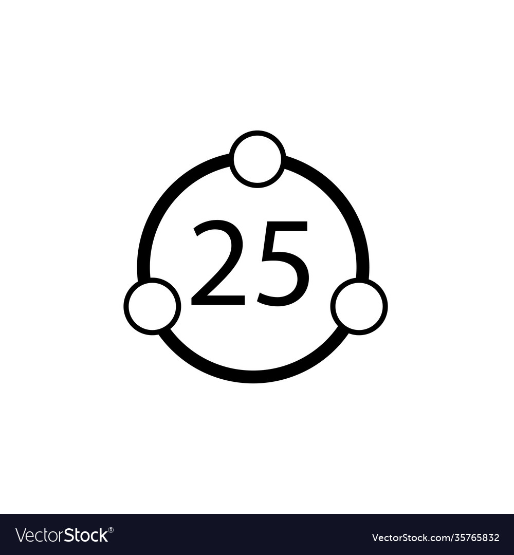 Circle and circles number twenty five inside