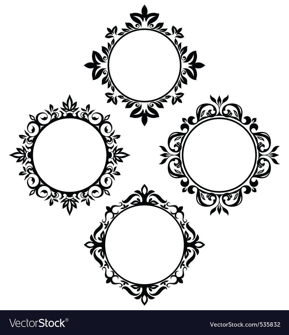 Download Circle frames Royalty Free Vector Image - VectorStock