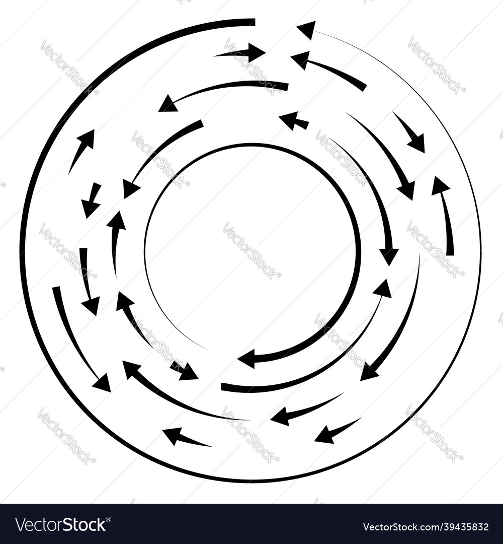 Circular circle arrows in reverse opposite