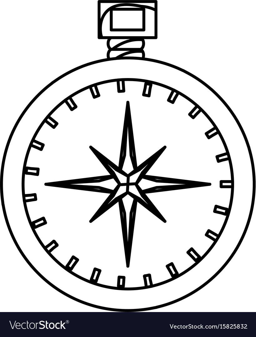 Compass travel navigation Royalty Free Vector Image