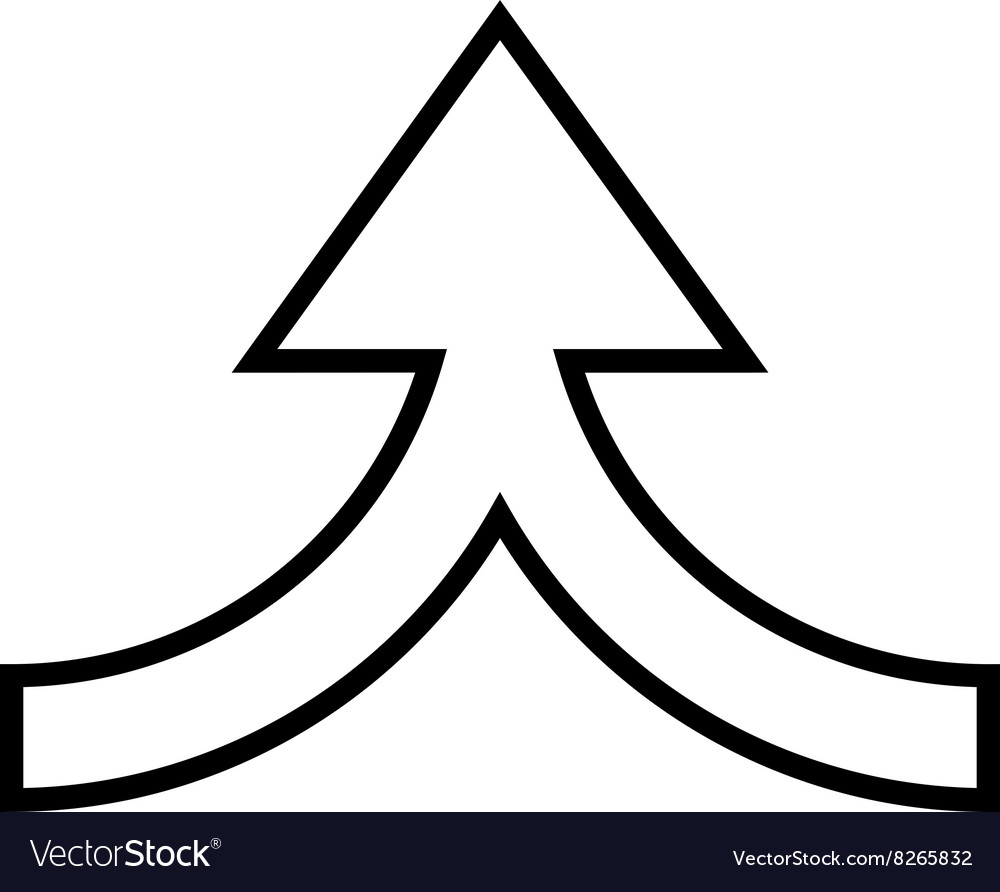 Connection arrow up stroke icon