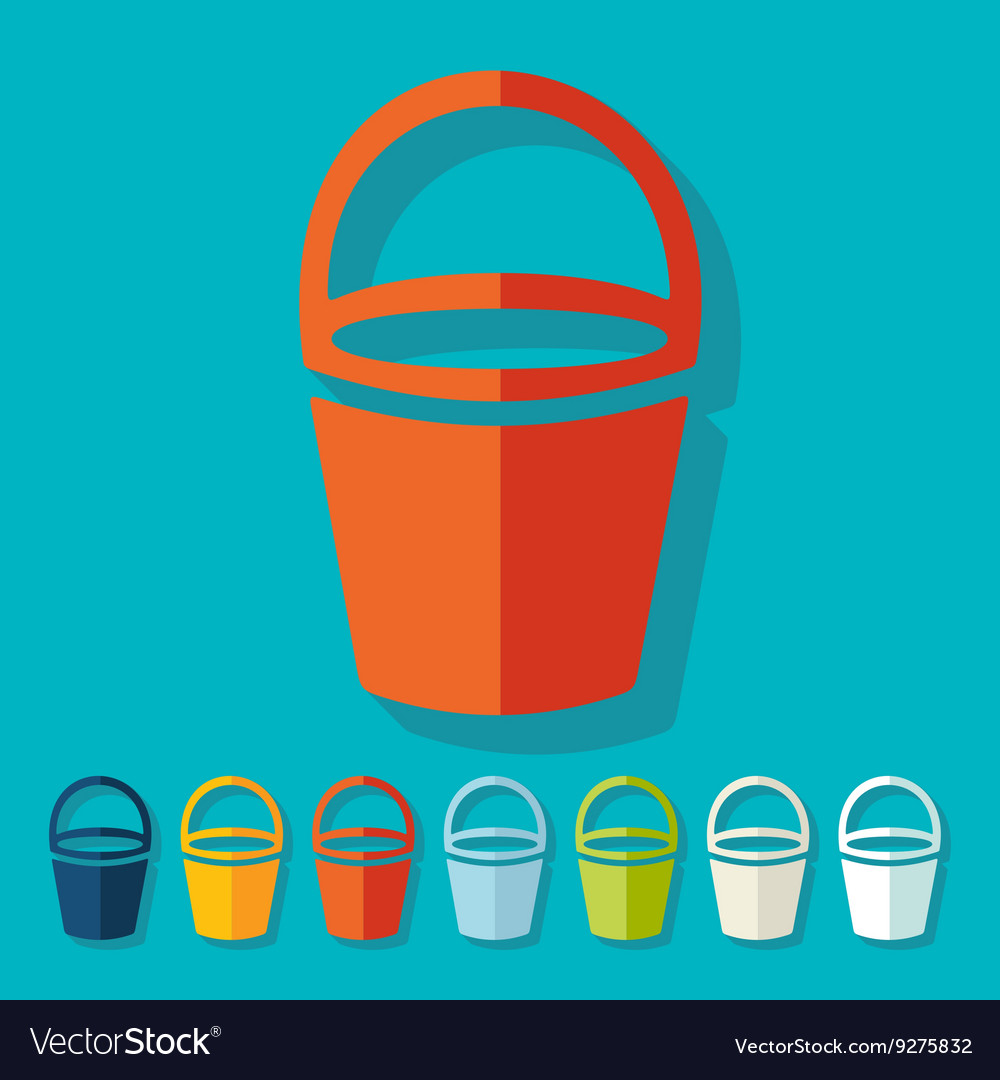 Flat design bucket