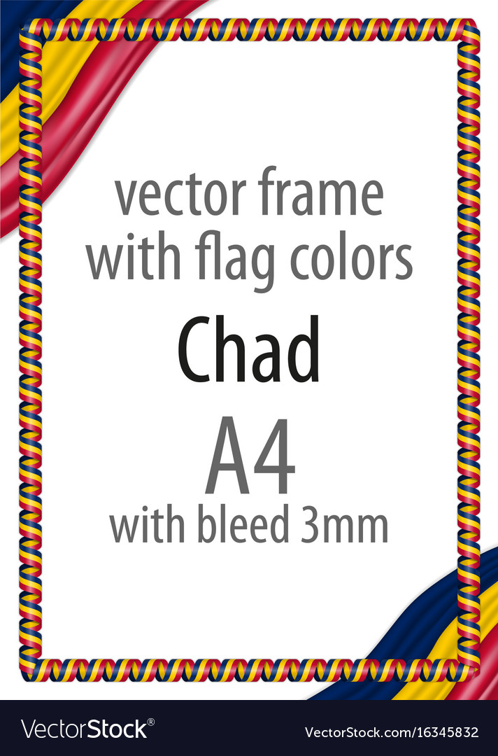 Frame and border of ribbon with the colors
