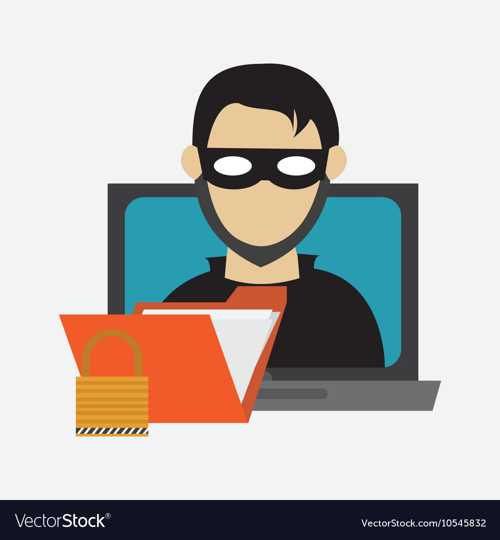 Hacker in laptop system security design
