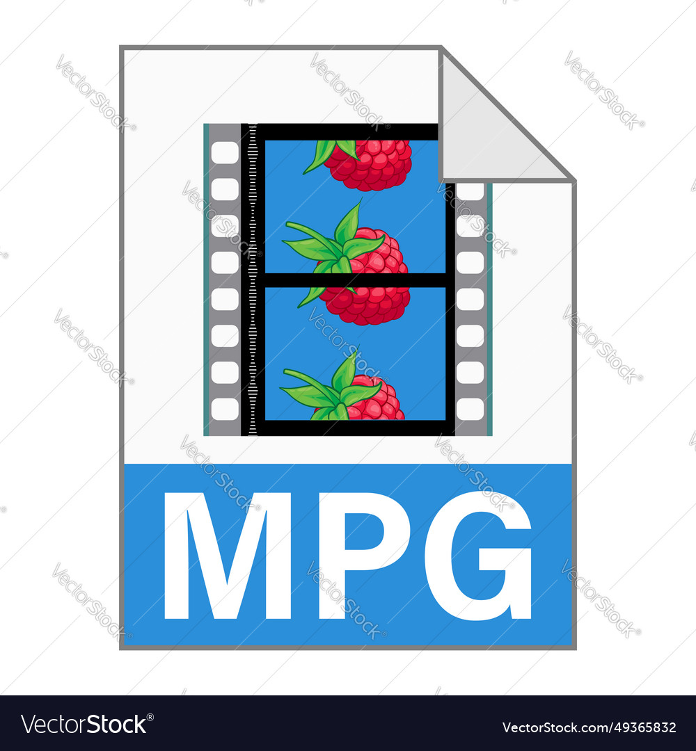 Modern flat design of mpg file icon for web