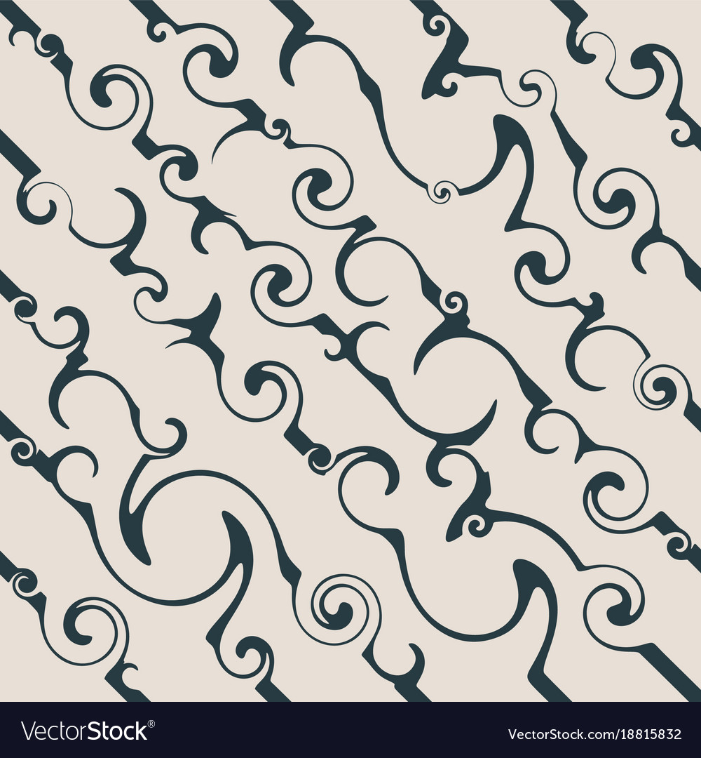 Ornament of lines and curls abstract background