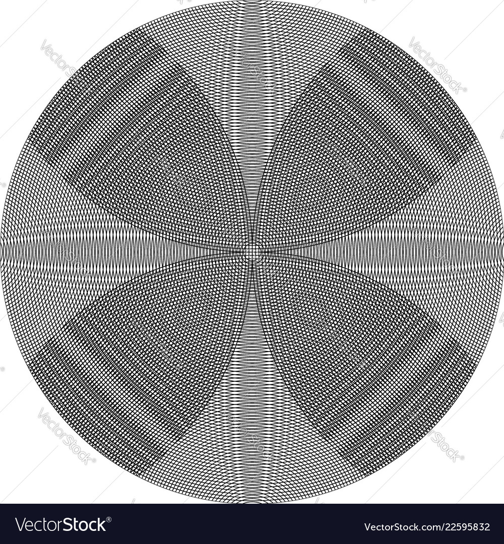 Overlapping intersecting circles moire effect vector image Overlapping intersecting circles moire effect