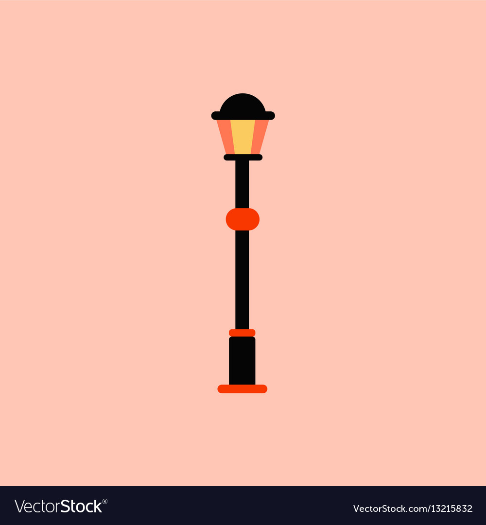 Retro Vintage Lamp Post With Electricity Lantern Vector Image