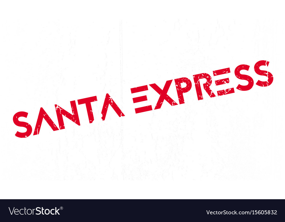 Santa express rubber stamp