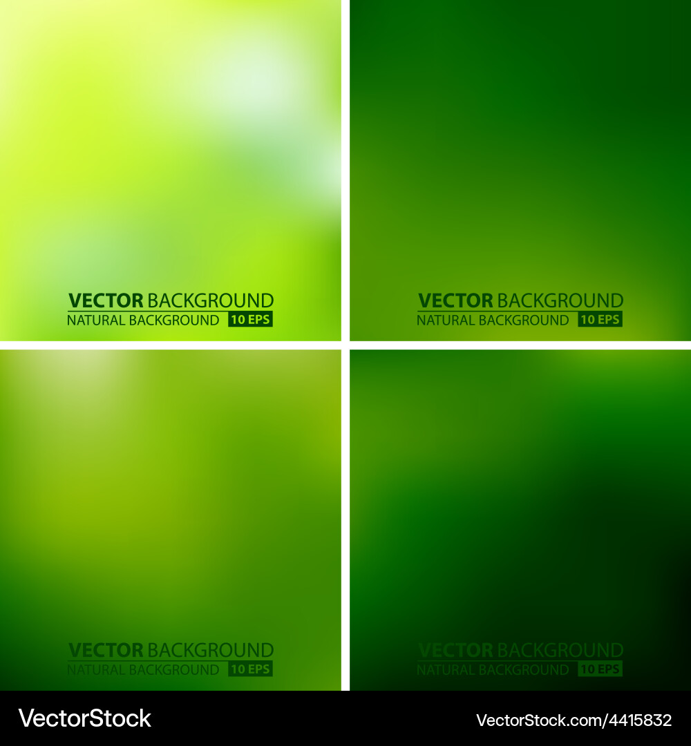 Set of green backgrounds Royalty Free Vector Image