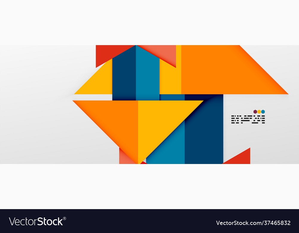 Shiny color triangles and geometric shapes