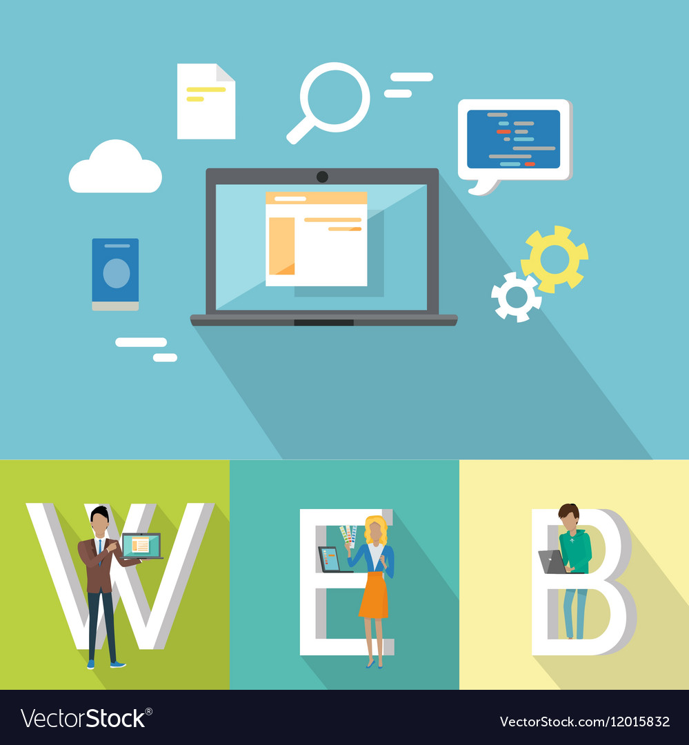 Web Design Banner Royalty Free Vector Image Vectorstock